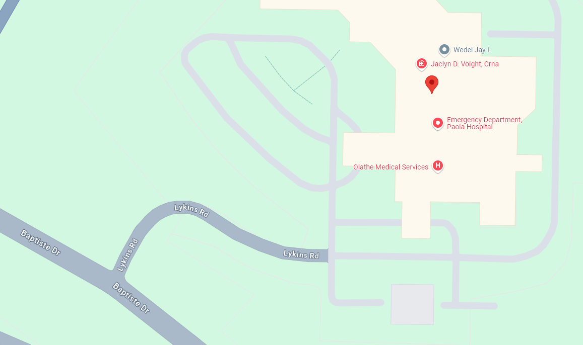 Map of Paola Hospital