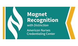 Logo for Magnet Recognition with Distinction from the American Nurses Credentialing Center