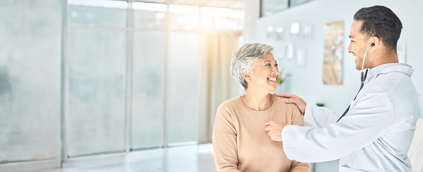 Doctor examining a patient