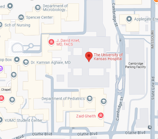 Map of The University of Kansas Health System - Bell Hospital Tower