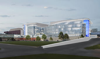 The University of Kansas Cancer Center new building rendering