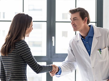 Doctor speaking with a patient