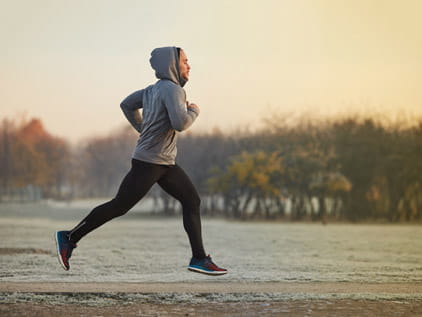 Runner in the winter