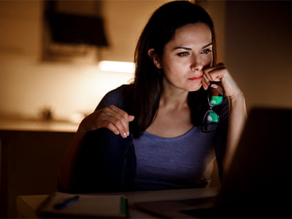 Woman on computer