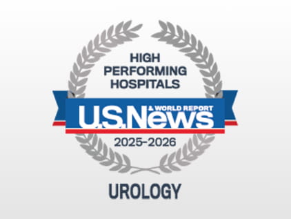 U.S. News and World Report High Performing Hospitals badge