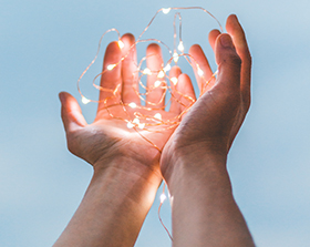 Hands with Lights