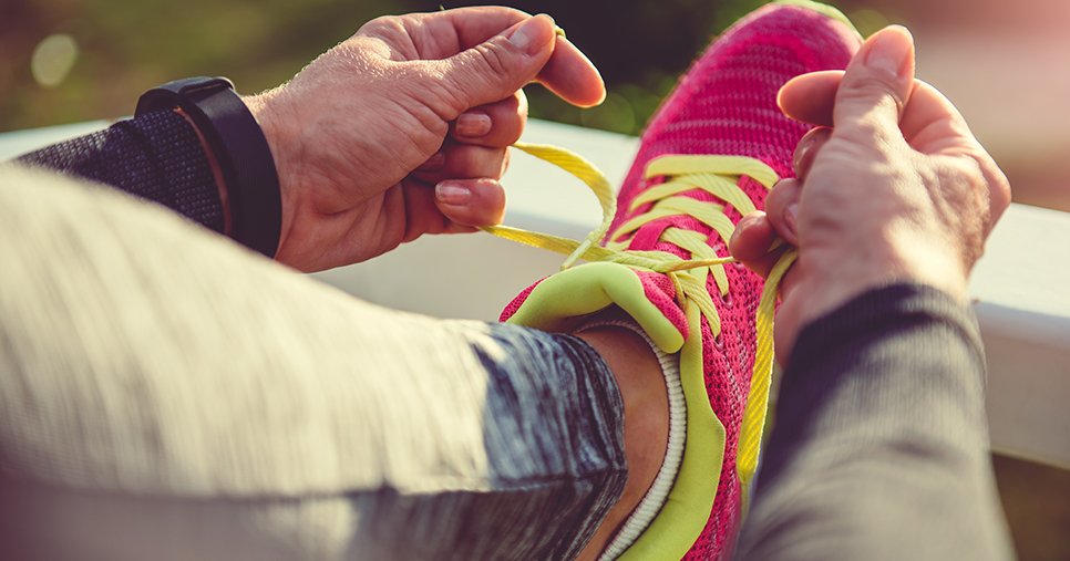 Tying Running Shoes