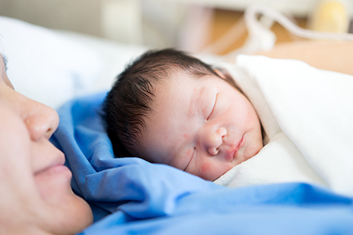 Newborn and mom